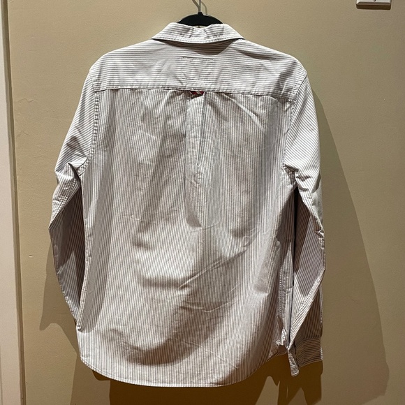 Brooks Brothers Blue Striped Long Sleeve Oxford Button Down Shirt - Size Medium - Picture 3 of 3